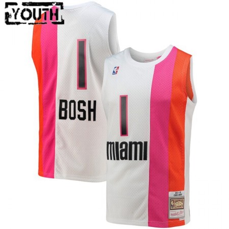 Kinder NBA Miami Heat Trikot Chris Bosh 1 Mitchell Ness 2011-2012 Hardwood Classics Swingman